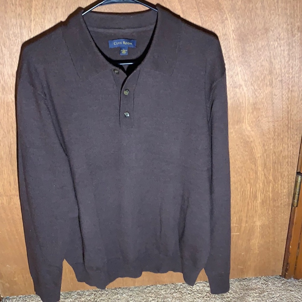Club Room Collard Long Sleeve